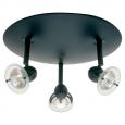 1633-BK-CLEAR Three Light Track Light
