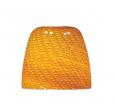 EG90114 Amber Ripple Glass 4.5"h X 5"dia.