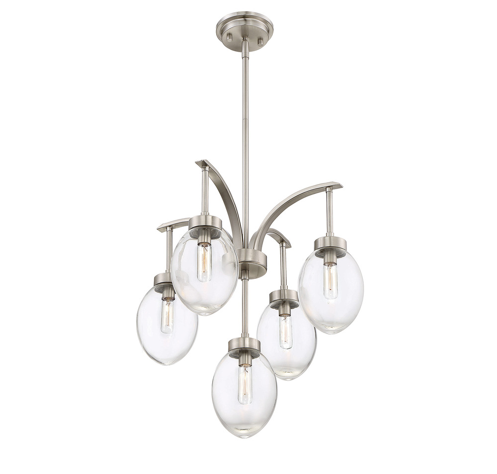 RGU 1-540-5-SN Ravenia 5 Light Chandelier 5X60Candelabra