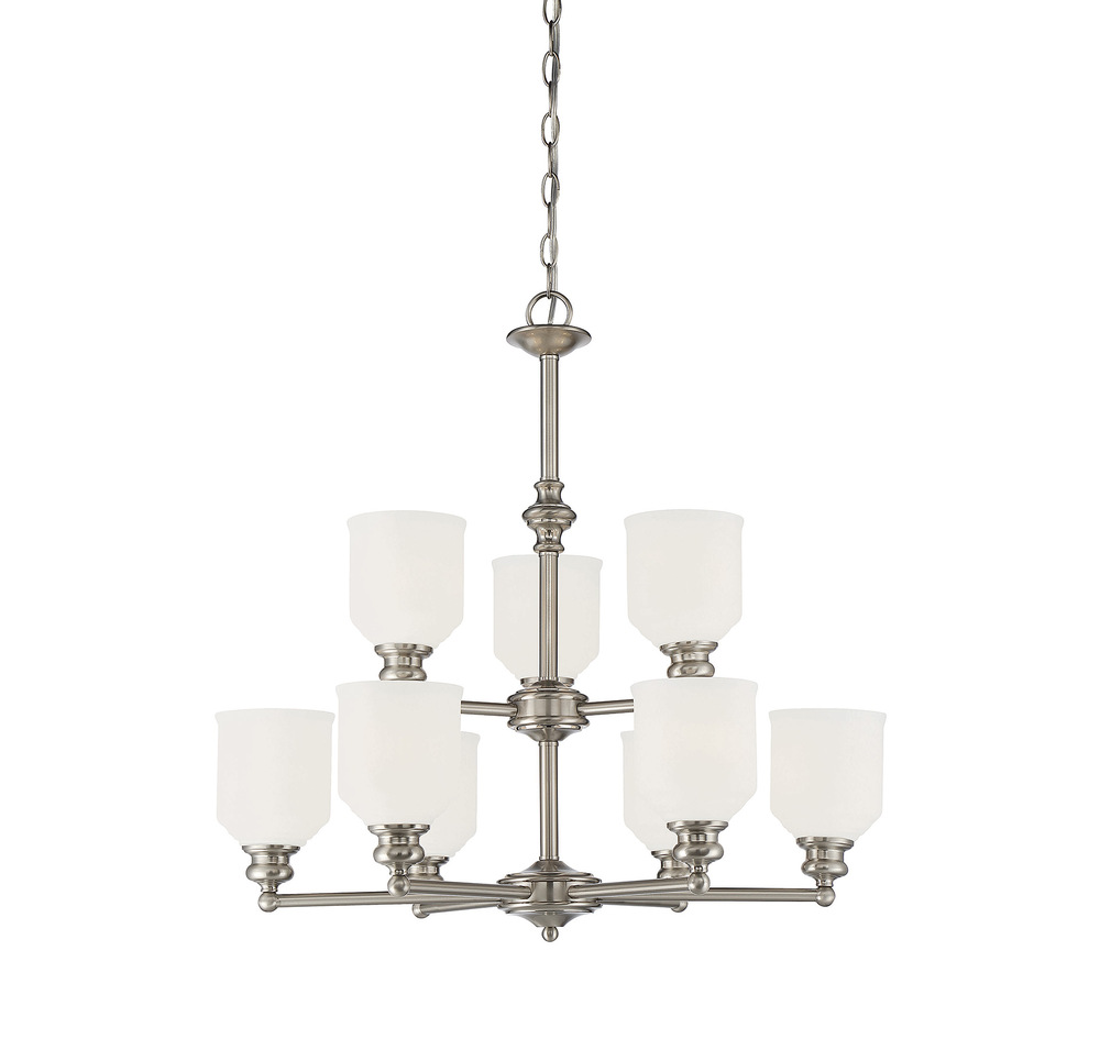 RGU 1-6838-9-SN Melrose 9 Light Chandelier 9X60Edison