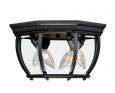 07038-BK Three Light Bronze Outdoor Flush Mount