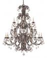 1-5309-20-8 Twenty Light Bronze Up Chandelier