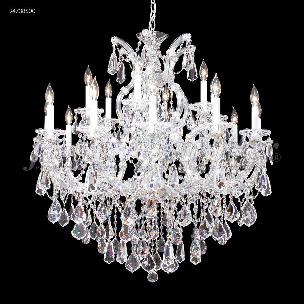 JAM 94738S00 18-LIGHT CHANDELIER, MARIA THERESA STRASS CRYSTAL SILVER FINISH *** All Sales Final *** *** Display Only ***