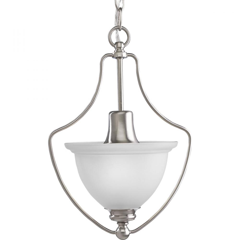 PRO P3792-09 1X75M Madison Brushed Nickel Etched Glass Pendant