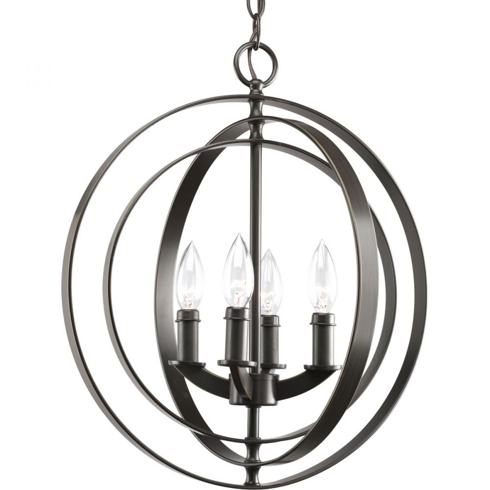 PRO P3827-20 4X60C Equinox Antique Bronze Chandelier