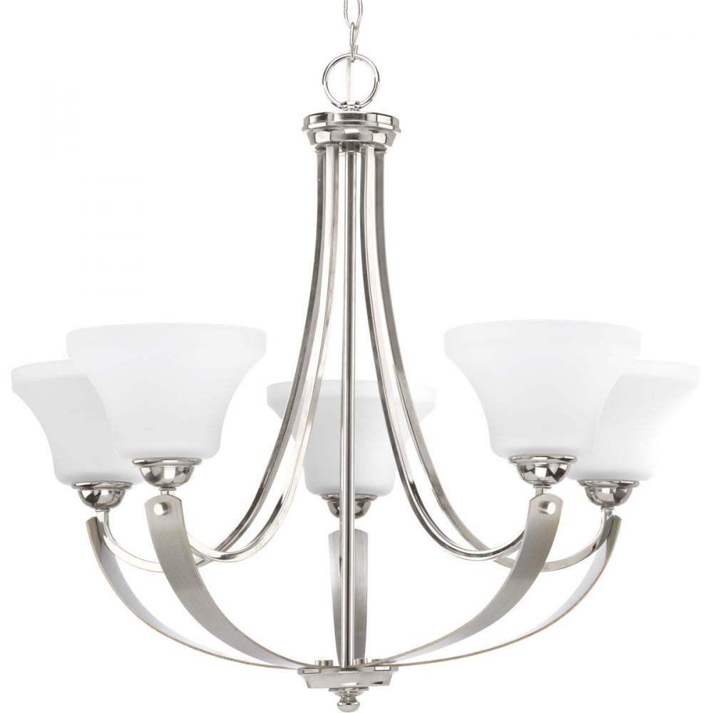 PRO P400012-104 5X100M Polished Nickel Noma Chandelier
