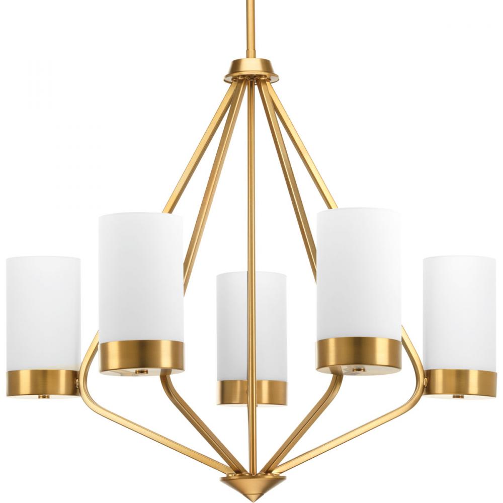 PRO P400022-109 5X100M Elevate Brushed Bronze Chandelier
