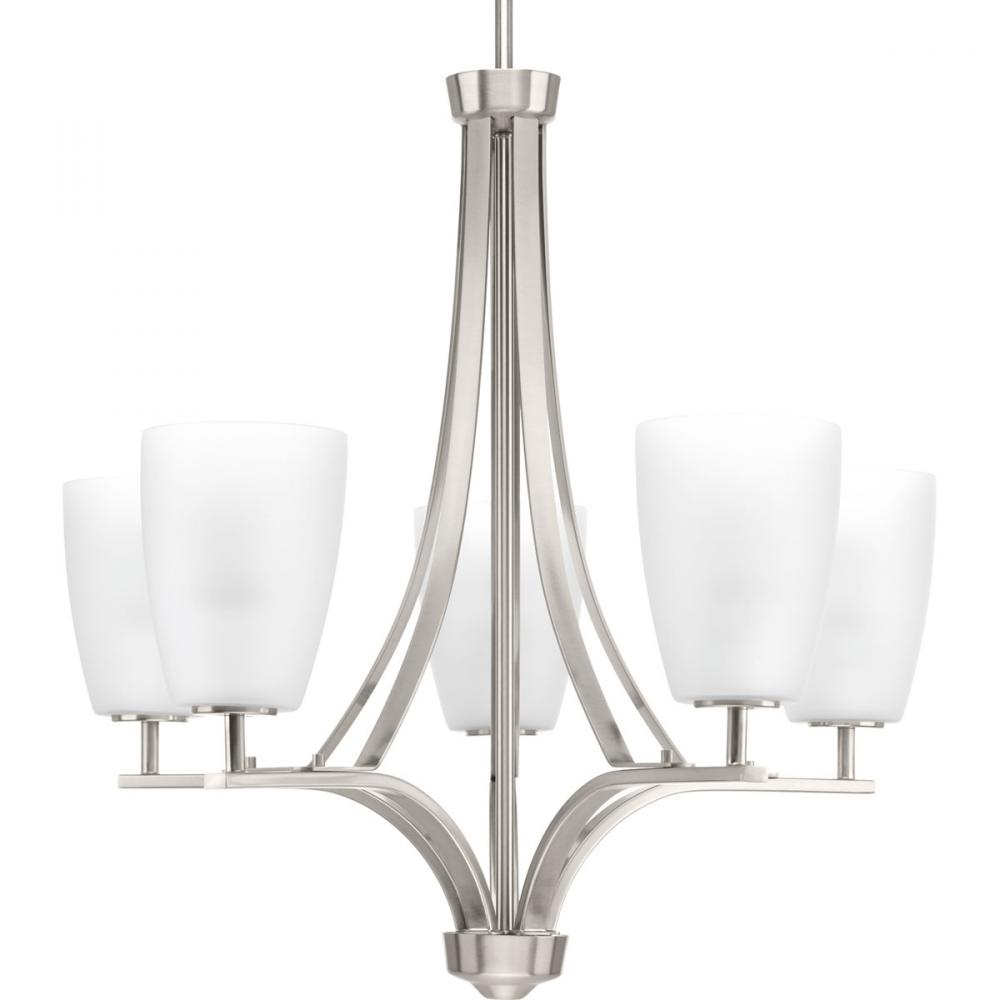 PRO P400043-009 5X100M Leap Brushed Nickel Chandelier