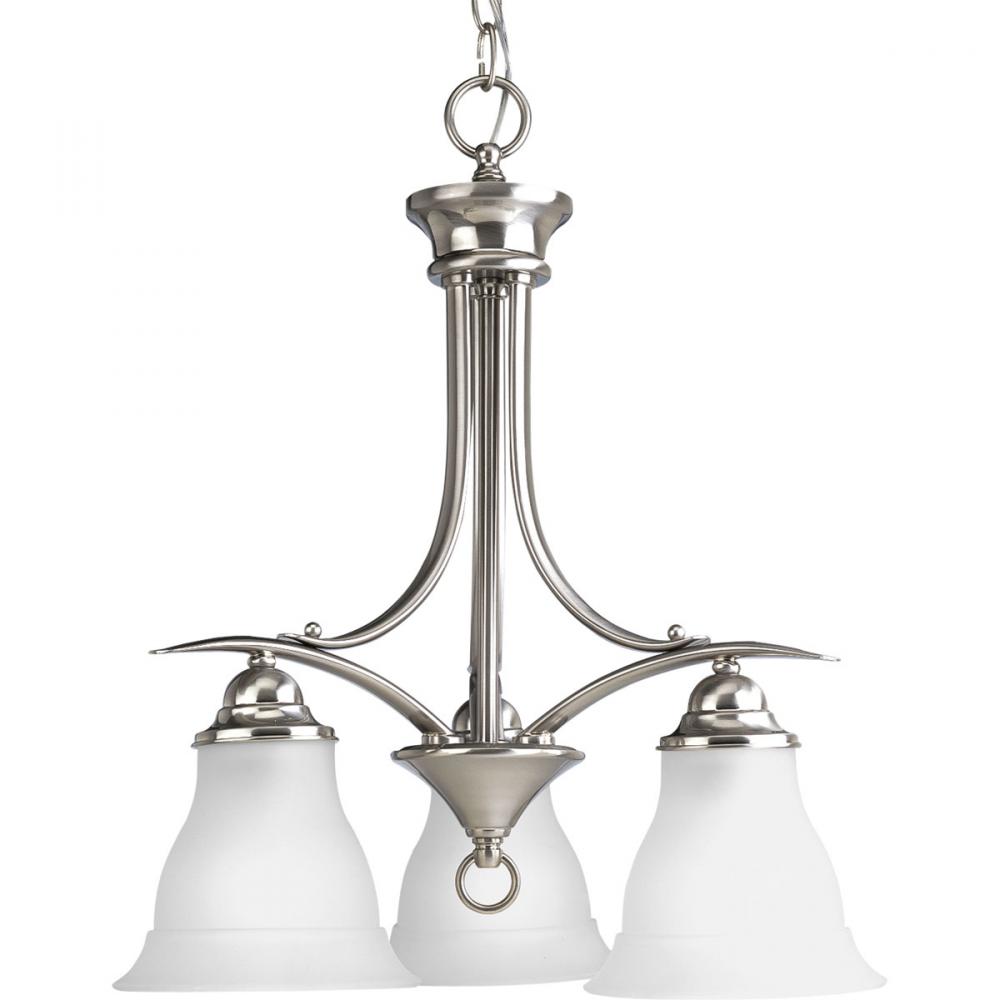 PRO P4324-09 3X100M Trinity Brushed Nickel Chandelier