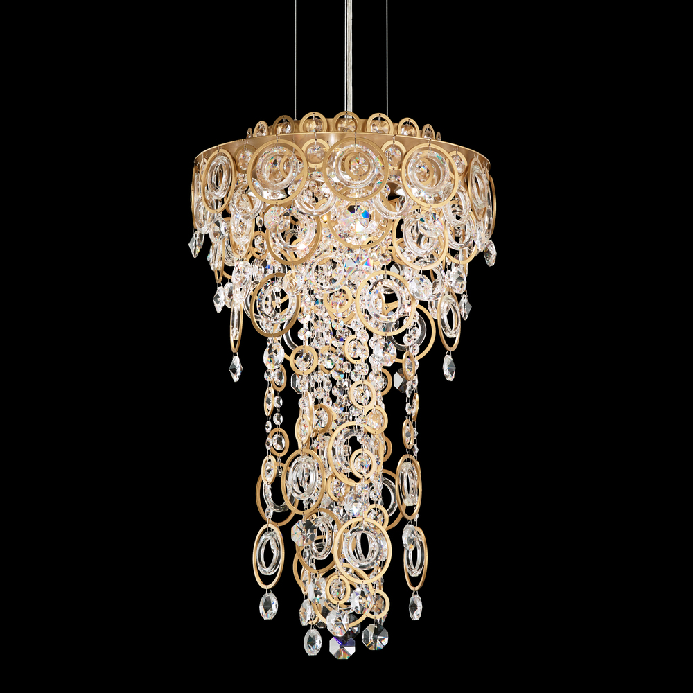 SCH DR1412N-401A Circulus 4 Light 110V Pendant in Stainless Steel with Clear Spectra Crystal