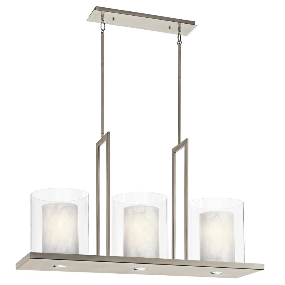 KIC 42548CLP 3X100M Triad Classic Pewter Linear Chandelier