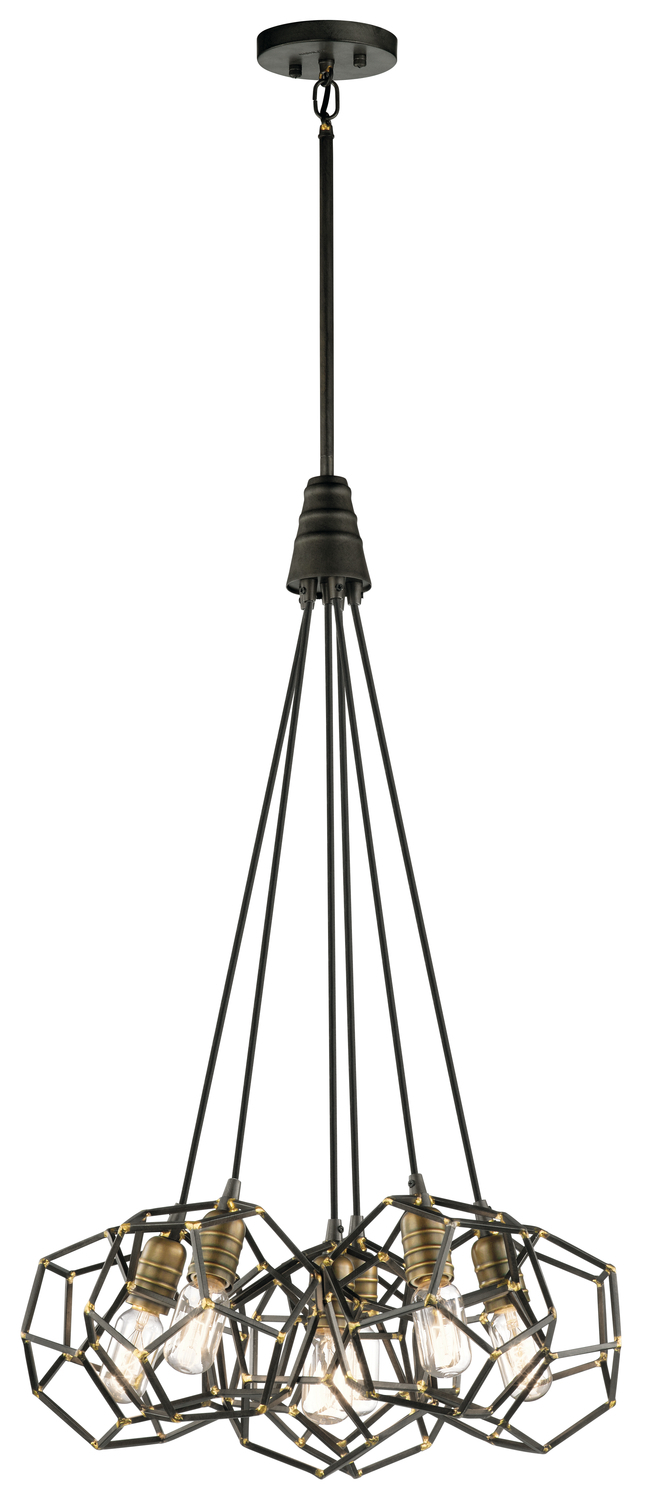 KIC 43718RS Foyer Chandelier 6Lt 6X100Medium