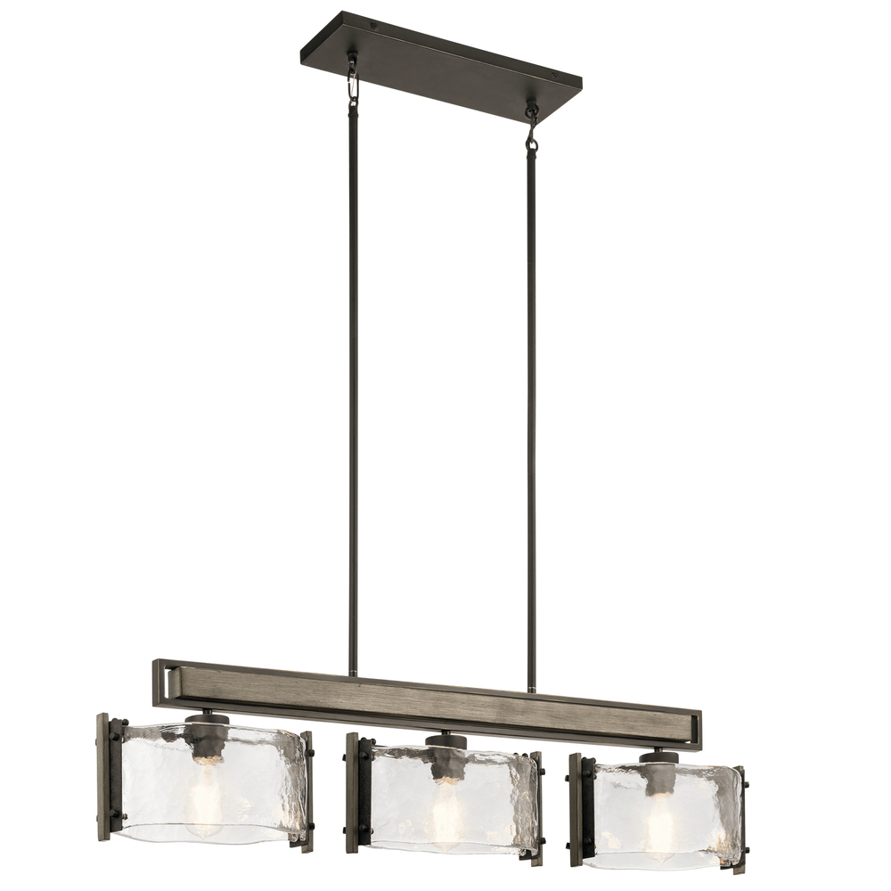 KIC 43896OZ 3X100M Aberdeen Ole Bronze Linear Chandelier