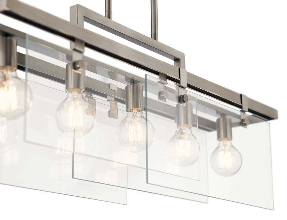 KIC 44124CLP Linear Chandelier 5Lt 5X75A19