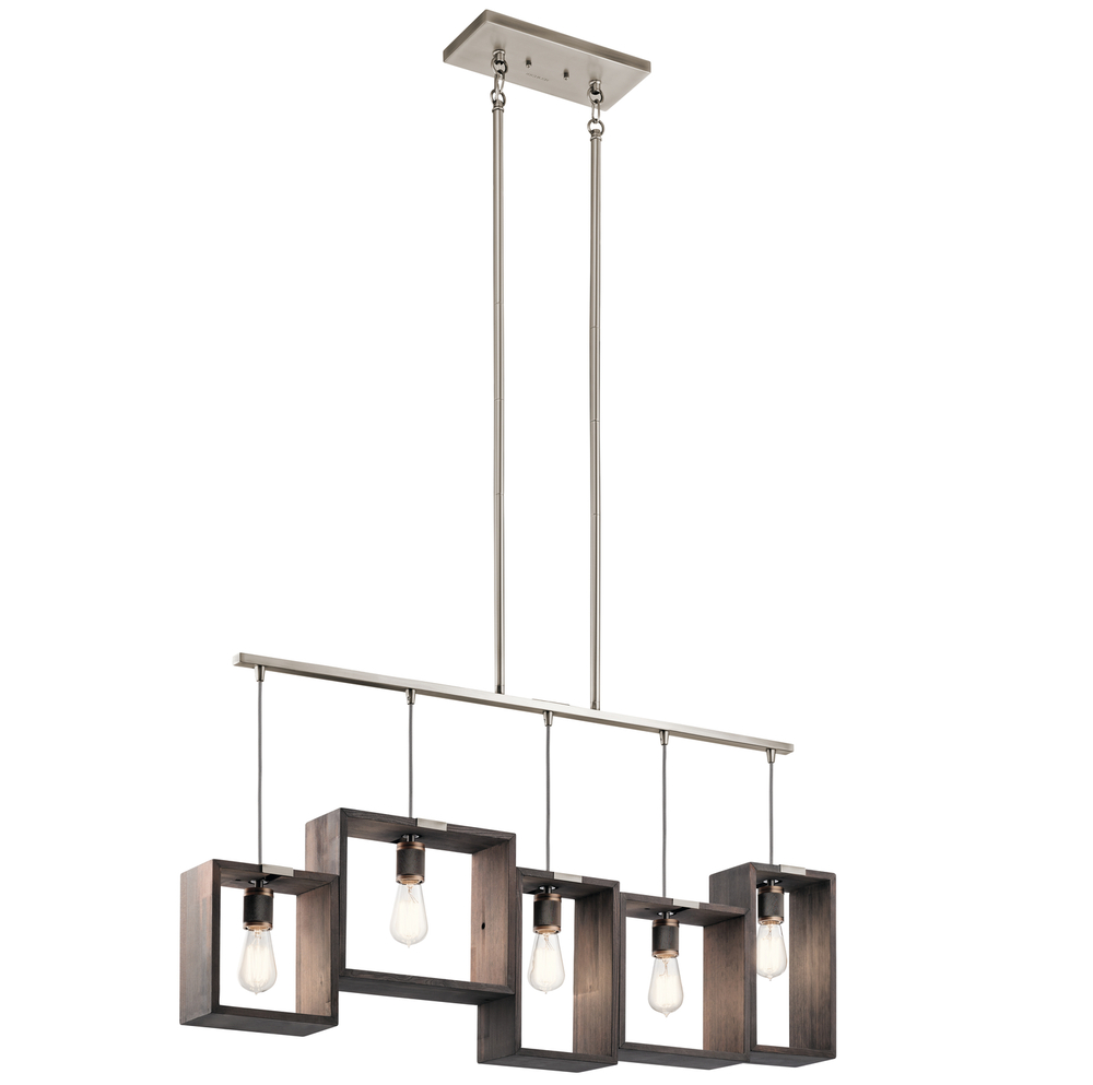 KIC 44216CLP Linear Chandelier 5Lt 5X75A19