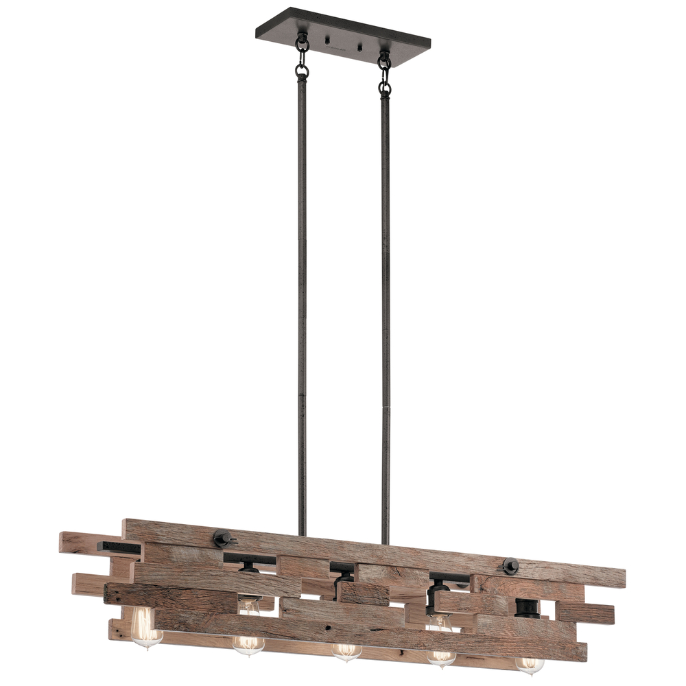 KIC 44229AVI Linear Chandelier 5Lt 5X75A19