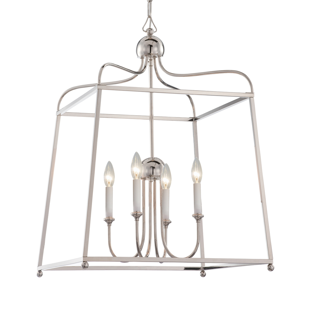CYS 2244-PN LANTERN 4/60C Polish Nickel Chandelier