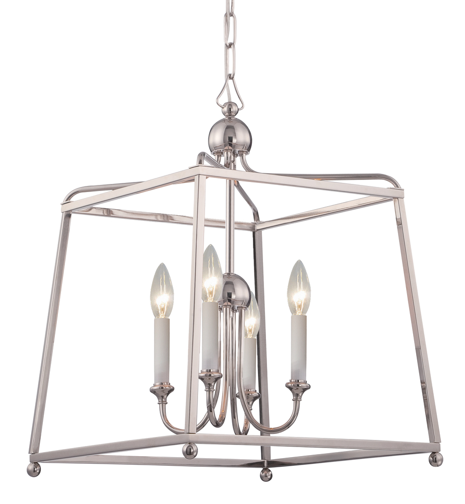 CYS 2245-PN Libby Langdon for Sylvan 4 Light Polished Nickel Pendant 4X60C