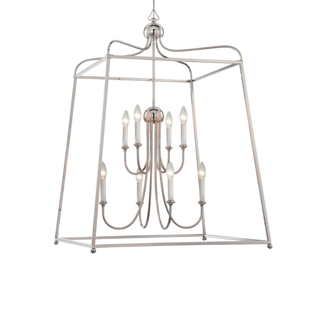 CYS 2248-PN Libby Langdon for Sylvan 8 Light Polished Nickel Chandelier 8X60C