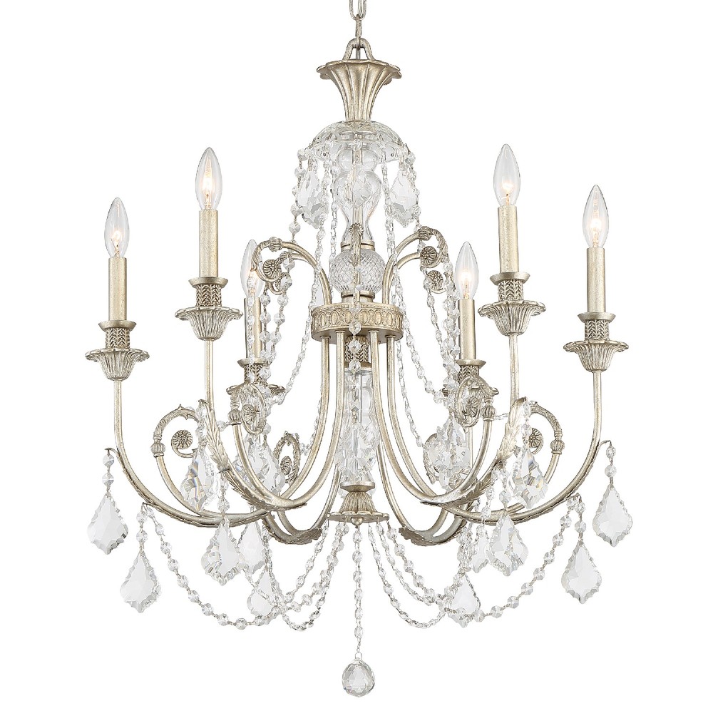 CYS 5116-OS-CL-MWP Regis 6Lt Olde Silver Chandelier 26