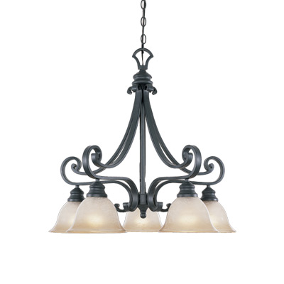 DEF 96185-NI 5 Light Down Chandelier 5X100Medium
