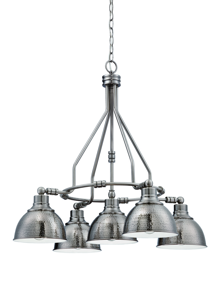 CFT 35925-AN Timarron 5 Light Down Chandelier in Antique Nickel 5X100Medium