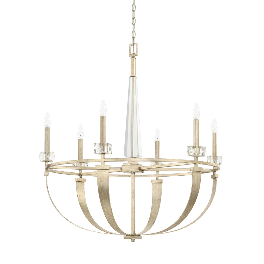CPL 428161WG 6 Light Chandelier 60CAC/CL