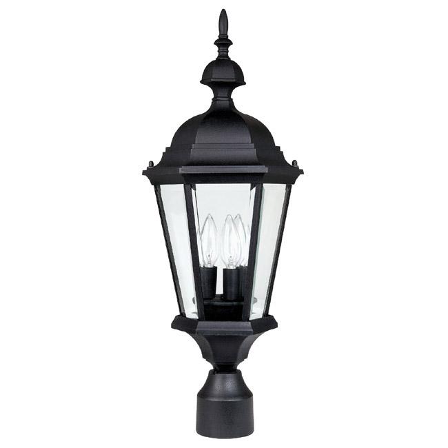 Lighting Fixtures Controls And Accessories Residential Decorative Cpl 9725bk 3 Lamp Outdoor Post Fixture 3x60c