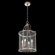 1315-AN Four Light Nickel Framed Glass Foyer Hall Fixture
