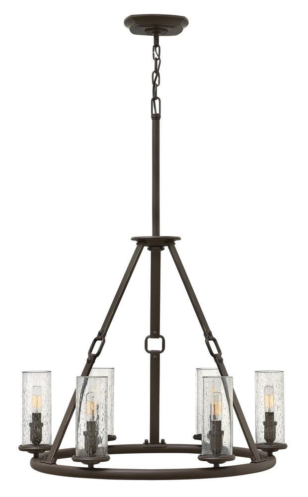 HIN 4786OZ Dakota 6Lt Oil Rubbed Bronze Chandelier 26.5