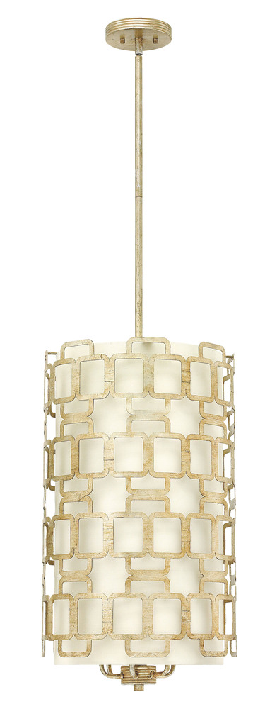 HIN 4916SL Sabrina 6X60C Silver Leaf Chandelier 15
