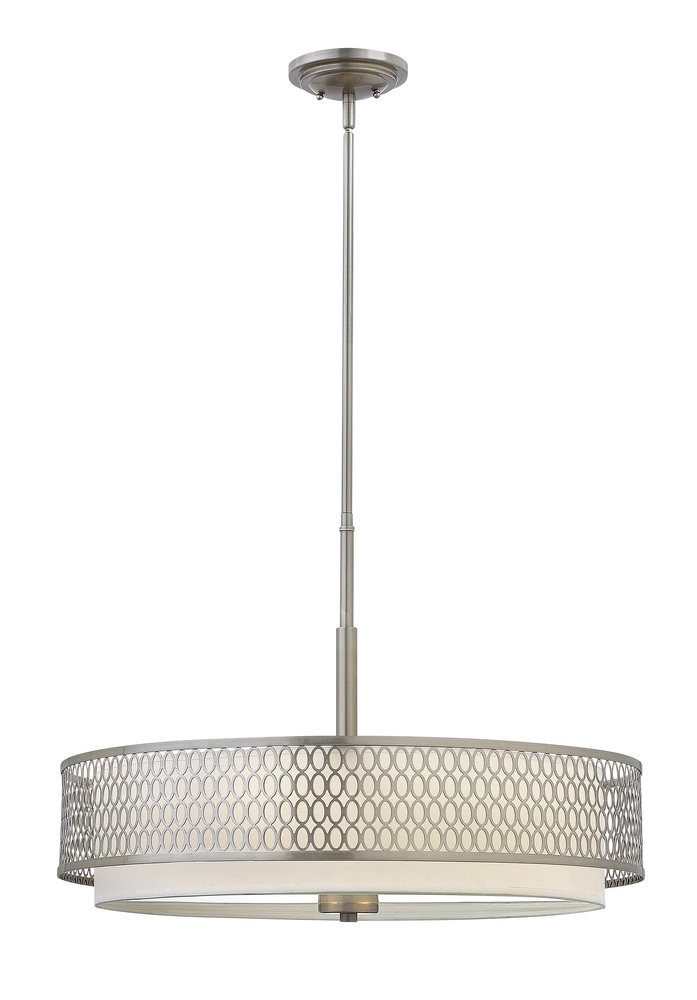 HIN FR35604BNI 3X100M Jules Brushed Nickel Drum Chandelier